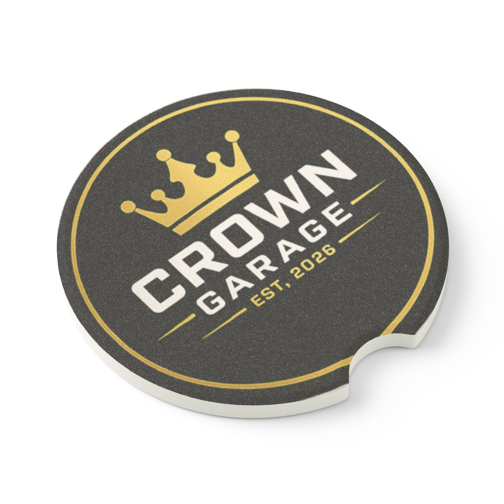 CROWN GARAGE Premium Soapstone Car Coaster (2-Pack)