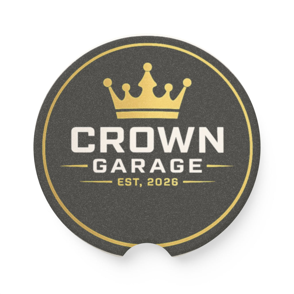 CROWN GARAGE Premium Soapstone Car Coaster (2-Pack)