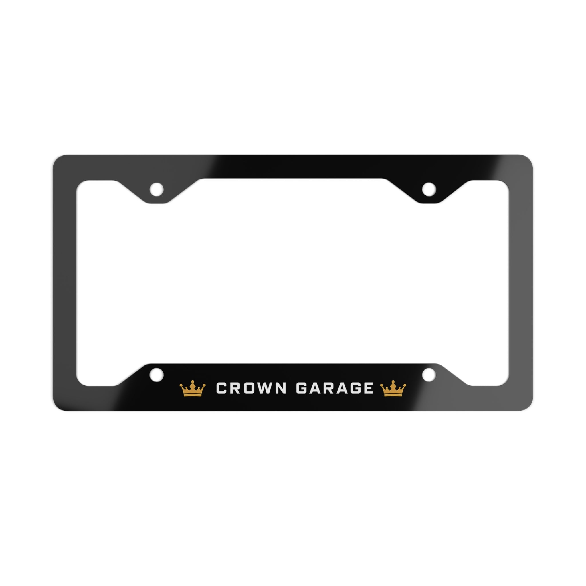 CROWN GARAGE Metal License Plate Frame