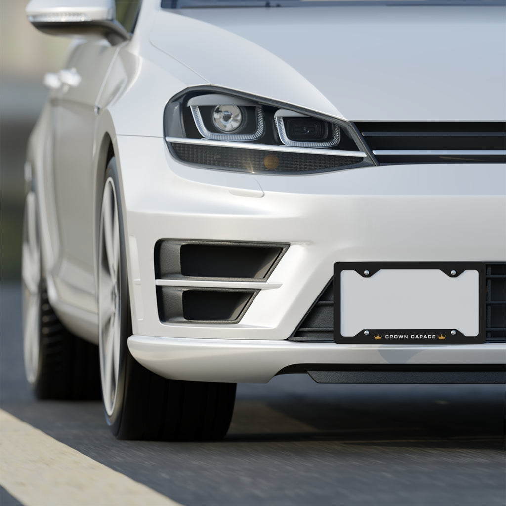 CROWN GARAGE Metal License Plate Frame